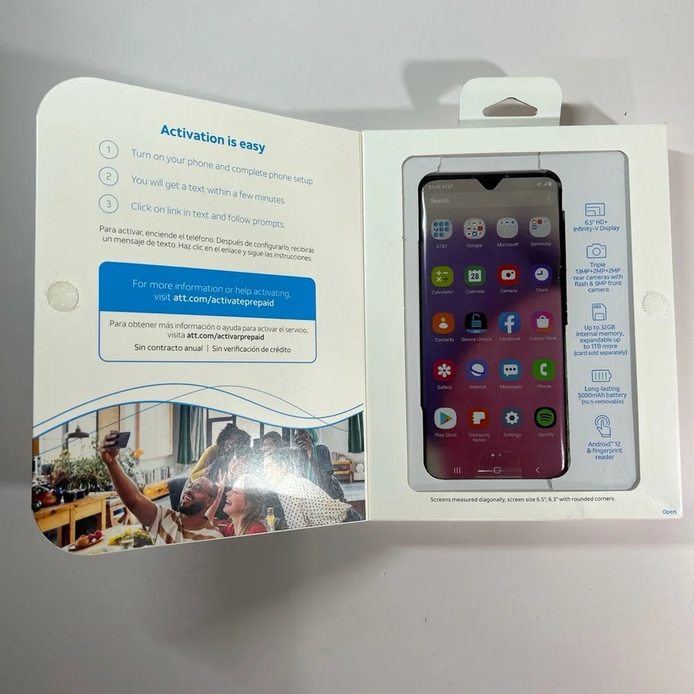 Samsung Galaxy A03s 32GB Black (AT&T) Prepaid Smartphone 6.5